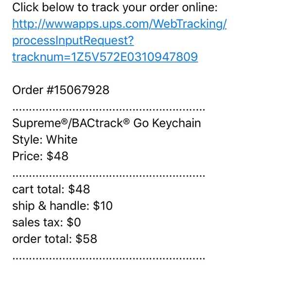 Supreme/ BACtrack breathalyzer keychain - Picture 2 of 2